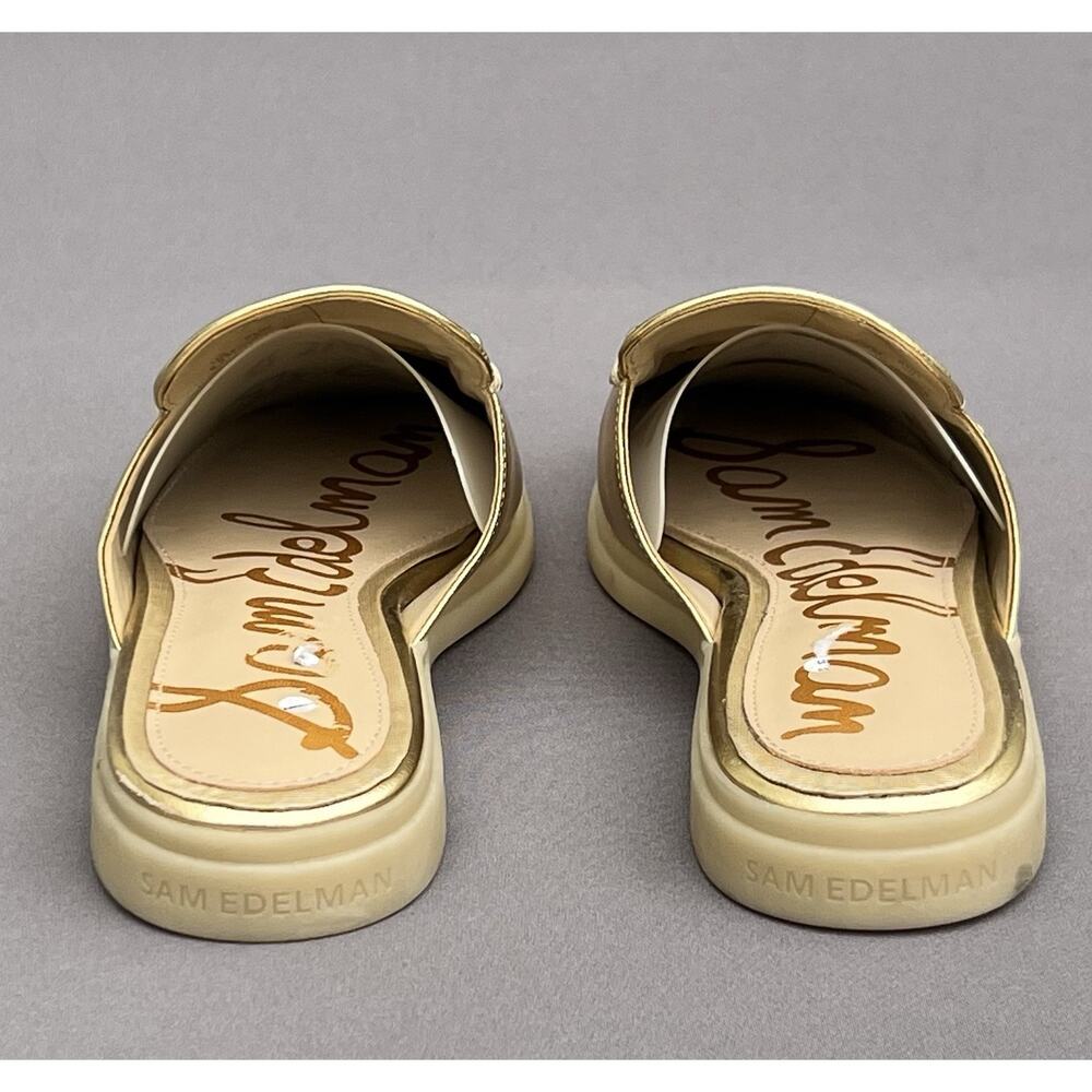 SAM EDELMAN Kira Mule Leather upper Women’s Shoes Amber Gold 8.5 US Size - Picture 6 of 13